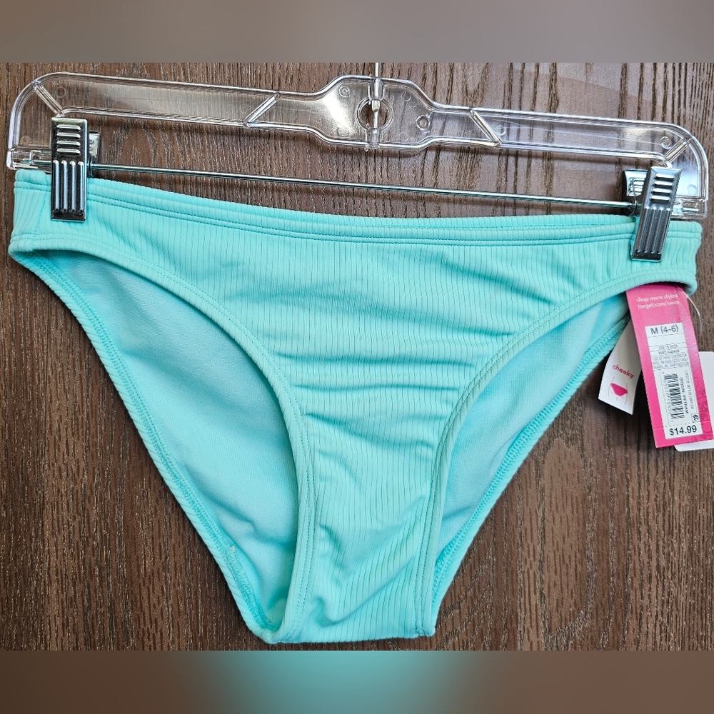 NWT, Women's Xhilaration cheeky bikini bottom mint, Medium